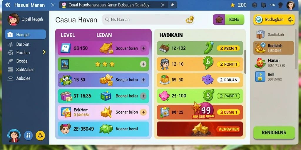 Koleksi permainan yang bervariasi dan seru.
